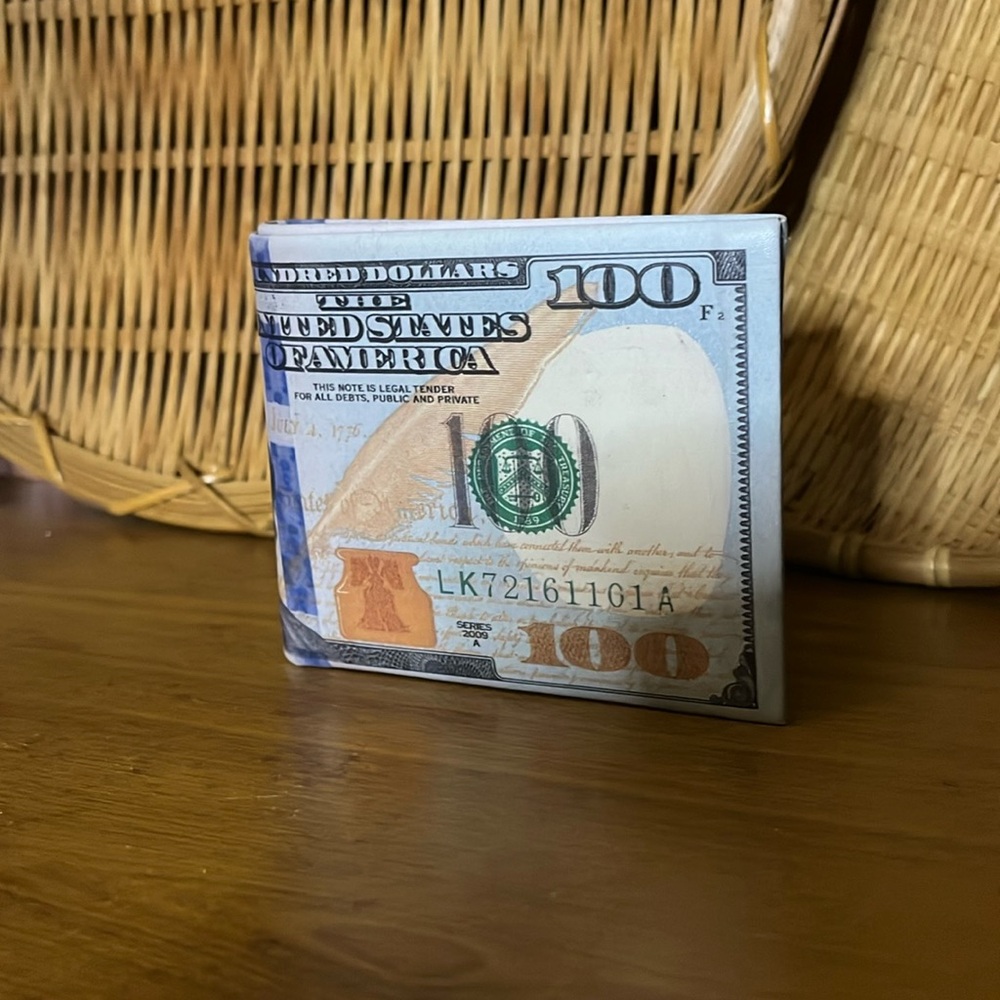😀American Bill wallet 100 dollar money